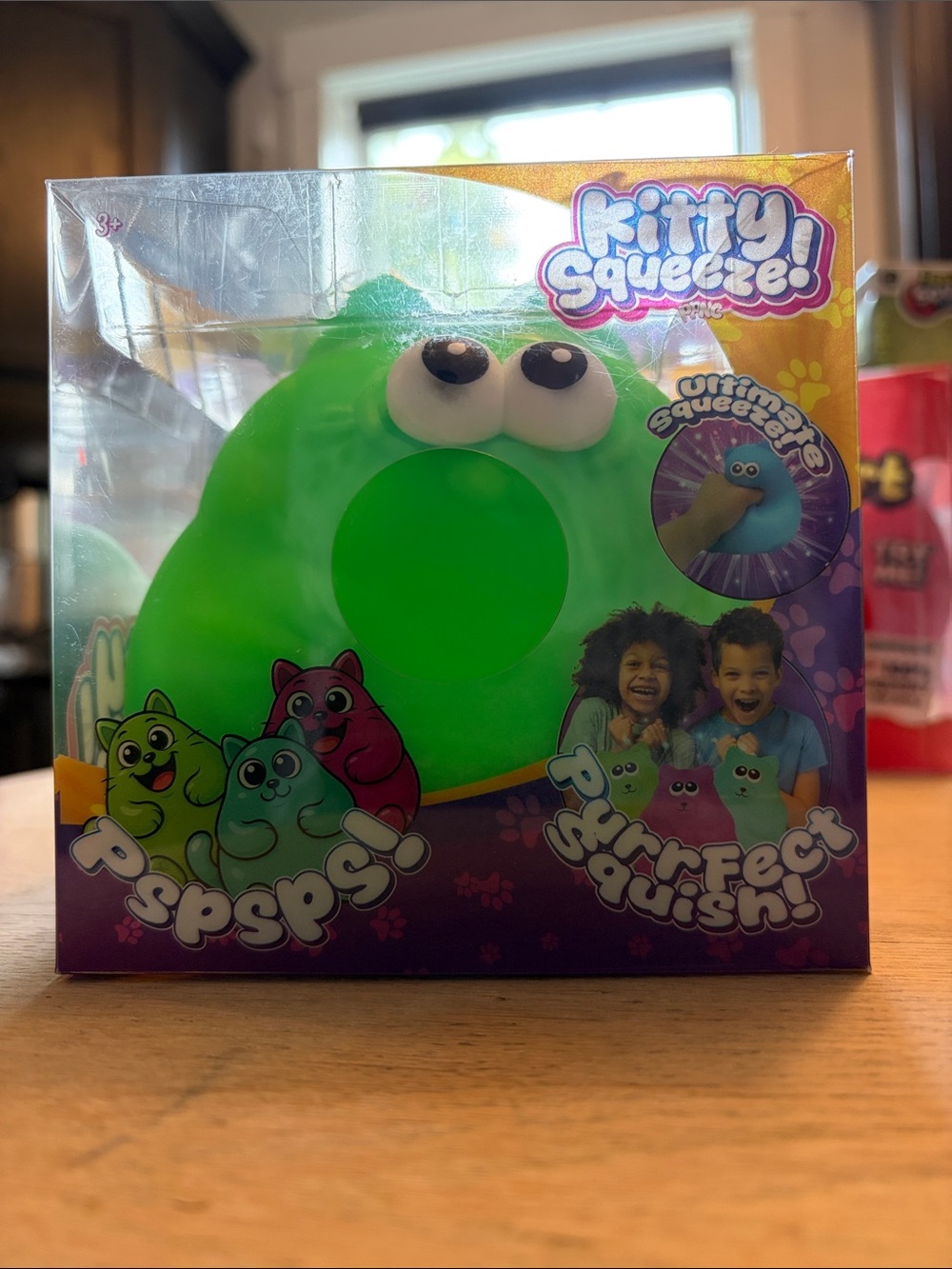 RMS | PPNC Viral Kitty Squeeze! Pink & Green Purrfect Squish Toy
